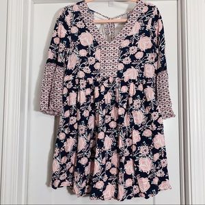 🔵Blush pink, floral dress